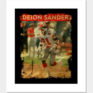 TEXTURE ART- Deion Sanders - RETRO STYLE Posters and Art